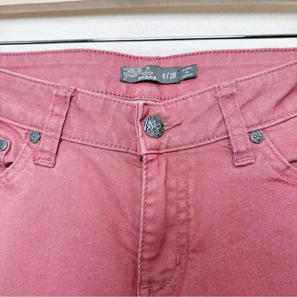 Prana Womens  28 Organic Cotton Kara Jean In Salmon Color - Picture 9 of 15